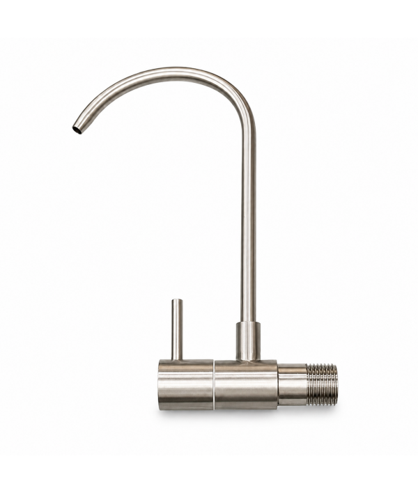 Wellon Wall Mount Faucet for RO Water Purifier | Stainless Steel Finish | High Arc Drinking Water Tap | Easy Wall Installation